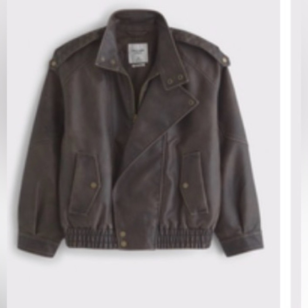 Abercrombie & Fitch Brown Leather Jacket